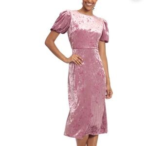 NWT DONNA MORGAN BETSY crushed velvet midi dress grape nectar size 18W